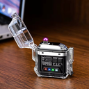 ولاعة بلازما كهربائية بدون لهب بكشاف ب 3 درجات إضاءة مختلفة مقاومة للماء قابلة لاعادة الشحن بمنفذ يو اس بي