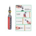 مفك براغي مغناطيسية 12 في 1 برأس قابلة للدوران بزوايا 180 درجة