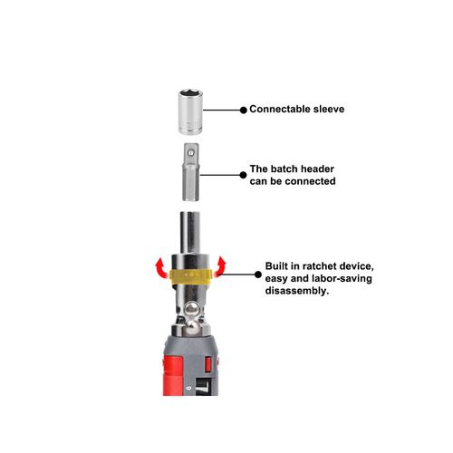 مفك براغي مغناطيسية 12 في 1 برأس قابلة للدوران بزوايا 180 درجة