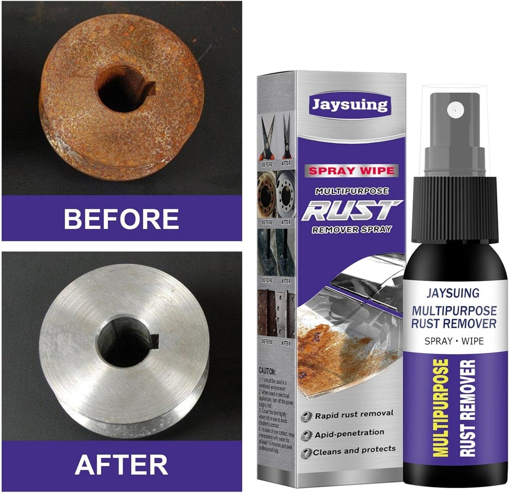 اسبراي مزيل للصدأ لإزالة التآكل وتنظيف المعادن بسرعة وفعالية 120 مللي