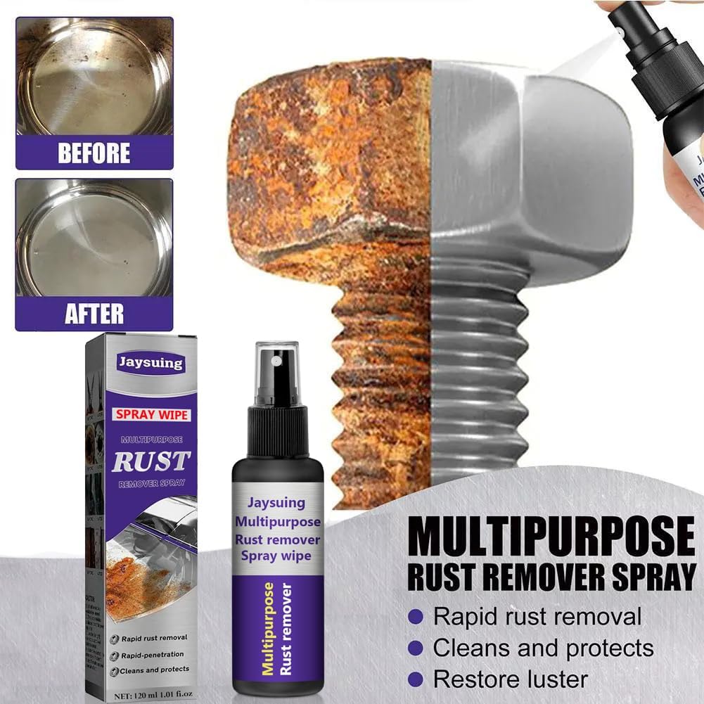 اسبراي مزيل للصدأ لإزالة التآكل وتنظيف المعادن بسرعة وفعالية 120 مللي