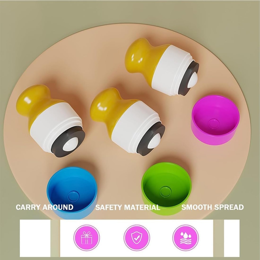 رولر واقي الشمس ببكرة دوارة قابل لاعادة الملئ للسفر والخروجات - 100 مللي