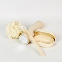 طقم شاور محمول 4 قطع مع شنطة شفافة للسفر والجيم