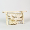 طقم شاور محمول 4 قطع مع شنطة شفافة للسفر والجيم