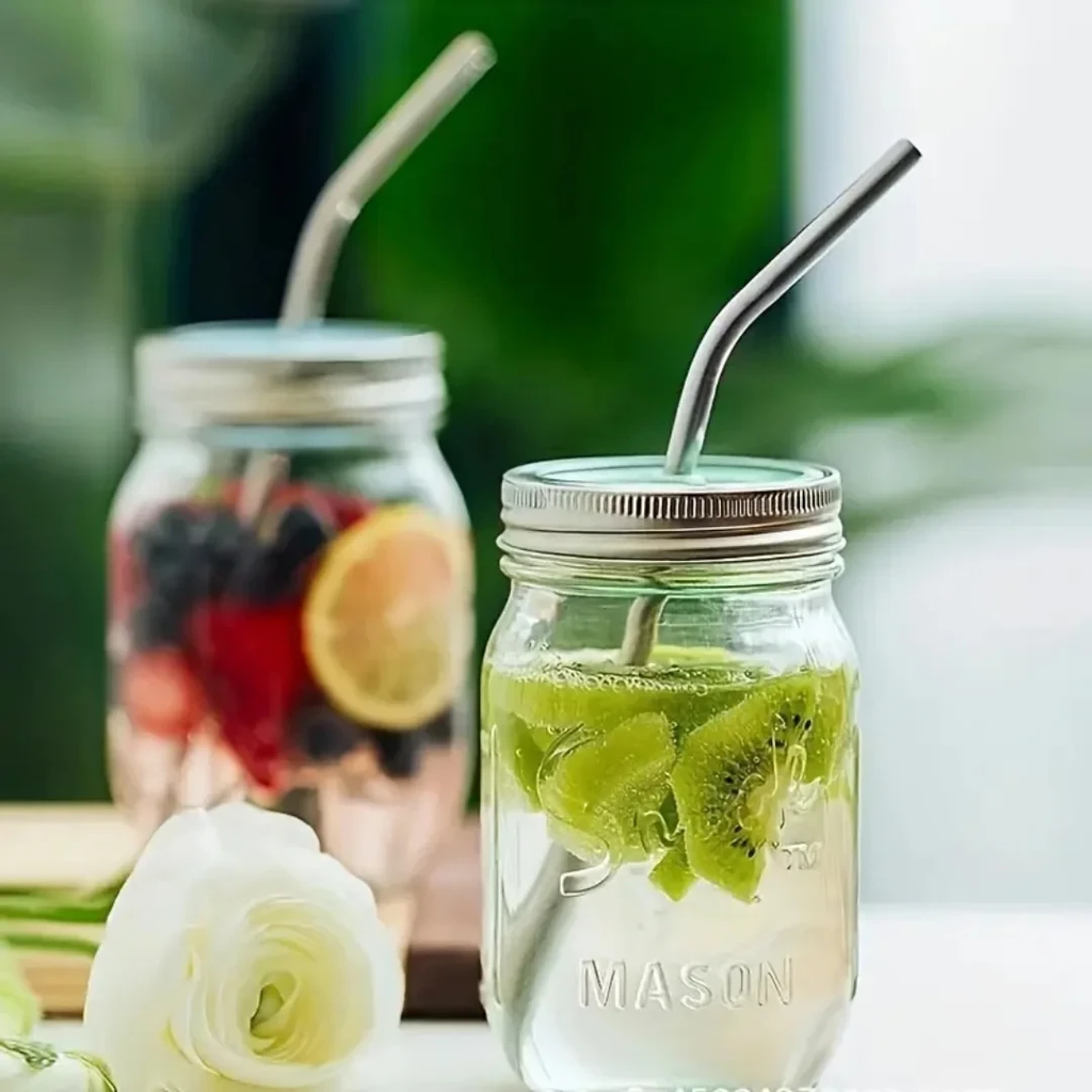 شاليموه استانليس ستيل 5 قطع أشكال وأحجام مختلفة مع فرش تنظيف لإعادة الأستخدام