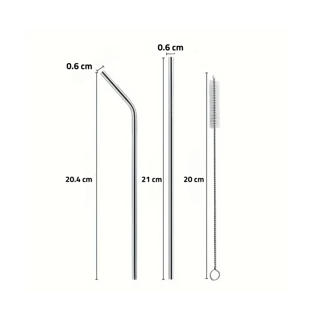 شاليموه استانليس ستيل 5 قطع أشكال وأحجام مختلفة مع فرش تنظيف لإعادة الأستخدام