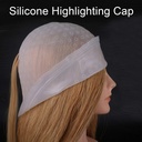 بونيه صبغة سيليكون مثقوب بفتحات لتوزيع اللون بدقة مع ابره للسحب