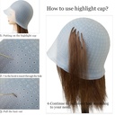 بونيه صبغة سيليكون مثقوب بفتحات لتوزيع اللون بدقة مع ابره للسحب