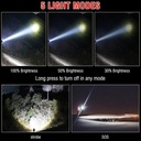 كشاف ليزر أبيض ديجيتال بخاصية الزووم وإضاءة طوارئ – بطارية ليثيوم