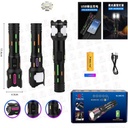 كشاف طوارئ ب 3 اوضاع اضاءة مختلفة مع شاشة ليد رقمية  _ بيو اس بي للشحن