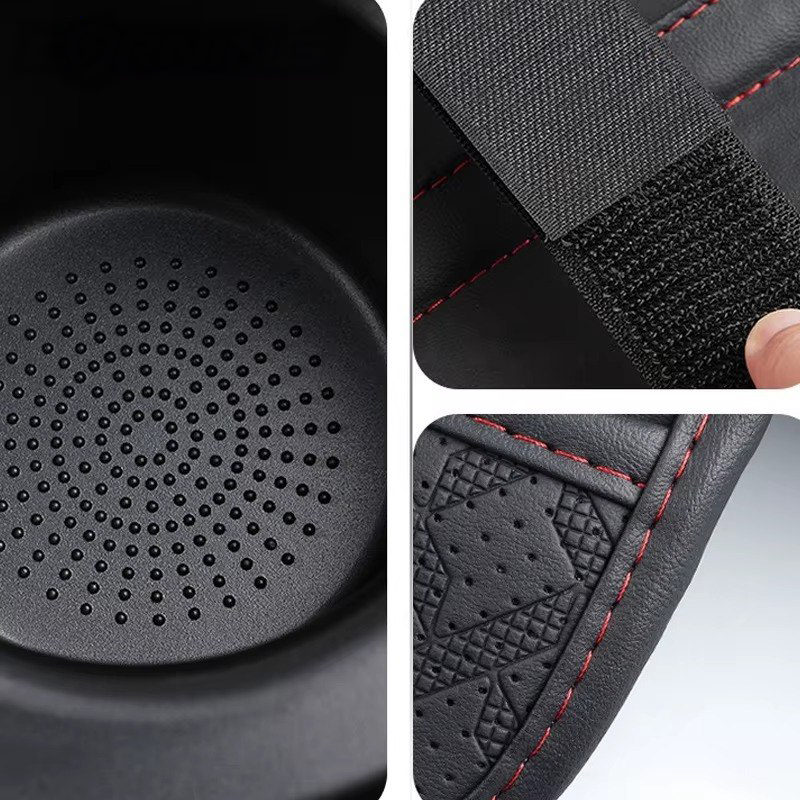 مسند سيارة جلد مبطن مع حامل أكواب مزدوج و منظم جانبي مقسم الي 4 خانات