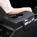 مسند سيارة جلد مبطن مع حامل أكواب مزدوج و منظم جانبي مقسم الي 4 خانات
