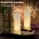 اباجورة مضيئة ديكور علي شكل شمعة من الاكليريك