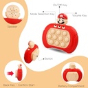 لعبة بوب ايت الكترونية علي شكل رائد فضاء صوتية ومضيئة ب 4 مستويات للكبار والصغار