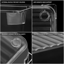 مجموعة منظمات أكريليك شفافة  8 قطع بمقاسات مختلفة لتنظيم الأدراج