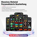 شاشة ليد مرنة قابلة للبرمجة بالموبايل بالوان ار جي بي لنوافذ السيارة مع ريموت تحكم عن بعد