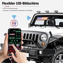 شاشة ليد مرنة قابلة للبرمجة بالموبايل بالوان ار جي بي لنوافذ السيارة مع ريموت تحكم عن بعد