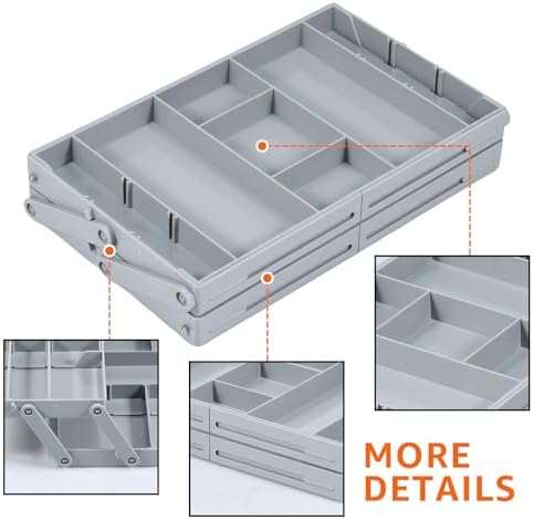 منظم أدراج  2 دور  قابل للطي والسحب لتنظيم الاكسسورات