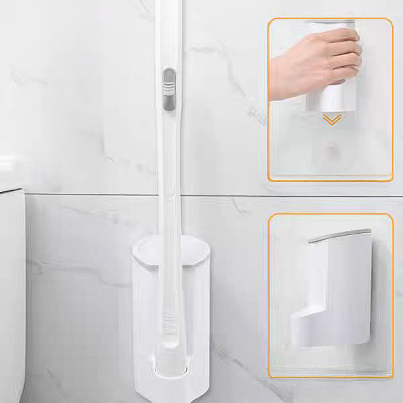 فرشة تواليت مع 8 رؤوس تنظيف قابلة للفصل للاستخدام مره واحده فقط