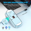 ماوس بلوتوث بتصميم شفاف لاسلكي ثلاثي الاوضاع مع منفذ يو اس بي