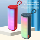 مكبر صوت بلوتوث لاسلكي إضاءة ارجي بي مع ميكروفون مدمج للمكاللمات