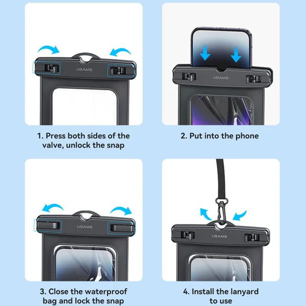 جراب موبايل مزدوج مقاوم للماء للحماية  اثناء التصوير تحت اللماء