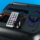 مكبر صوت بالوان ار جي بي لاسلكي يعمل بالبلوتوث مع ريموت كنترول  للتحكم عن بعد - بطارية 3600 مللي امبير