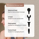 مسدس تدليك مزدوج الرأس يأتى مع 8 رؤوس 10 سرعات بطارية قابله لاعاده الشحن