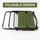 كرسي رحلات محمول  قابل للطي مع مسند ضهر وذراعين