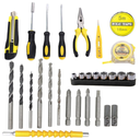 شنطة مفكات كهربائية لاسلكية 34 قطعة مع بطارتين 24 فولت + شاحن سريع