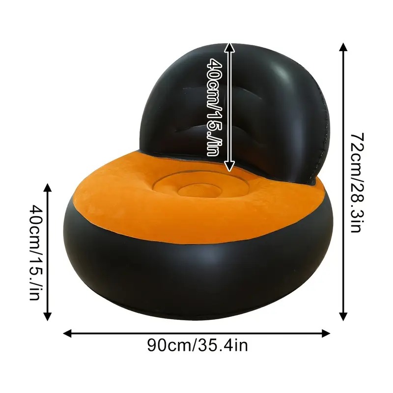 كرسى قابل النفخ مع مضخة هواء  تصميم مريح للاستخدام الداخلي والخارجي