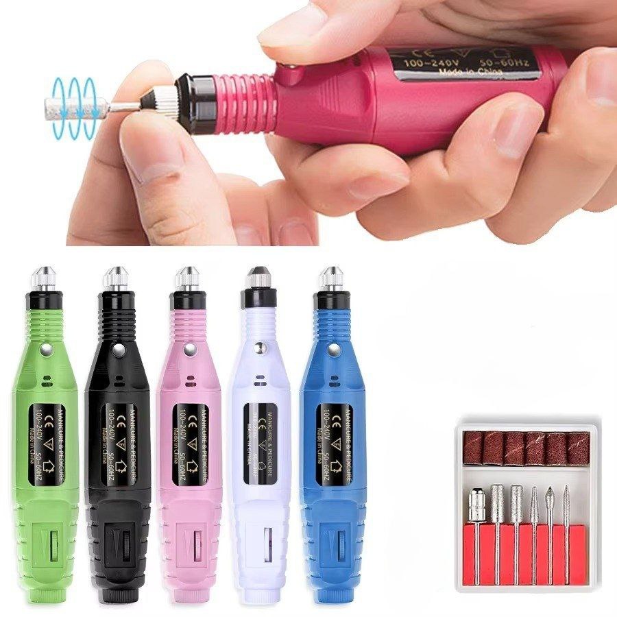 قلم العناية بالأظافر 6 في 1 للبرد والتحديد والتلميع وإزالة الجلد الميت في المنزل بسهولة