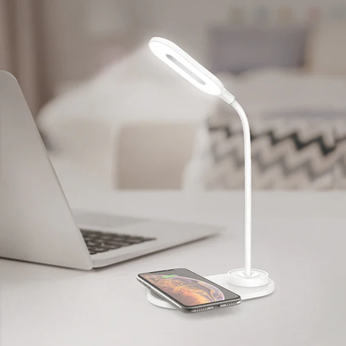 اباجورة تاتش ب 3 اضاءات قابلة للطي مع شاحن وايرلس _ 15 وات