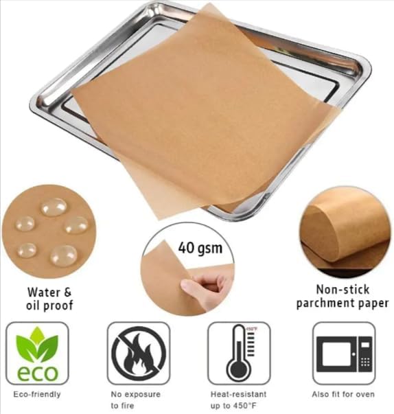 ورق زبدة حراري مضاد للاتصاق للمخبوزات والايرفراير مقاس 30 * 40 سم