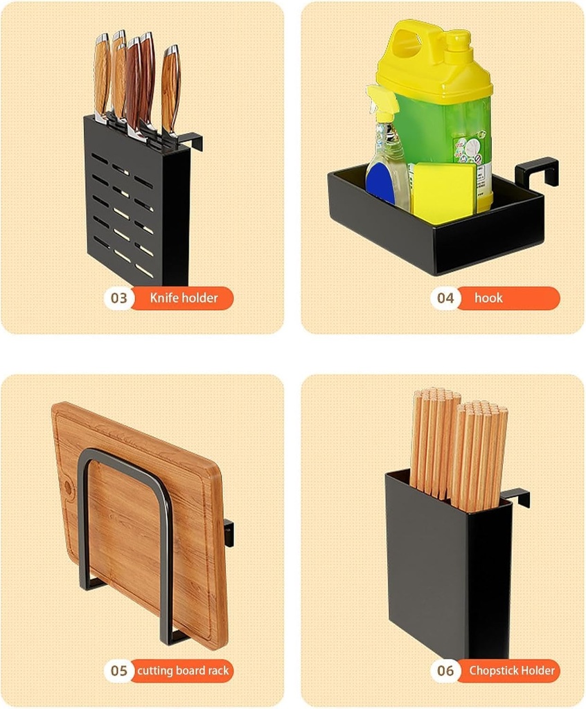 مطبقية لتنظيم وتجفيف الأطباق والأواني فوق الحوض معدن غير قابلة للصدأ