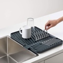 صفاية لحمل وتجفيف الأطباق والأكواب مع جزء قابل للطي