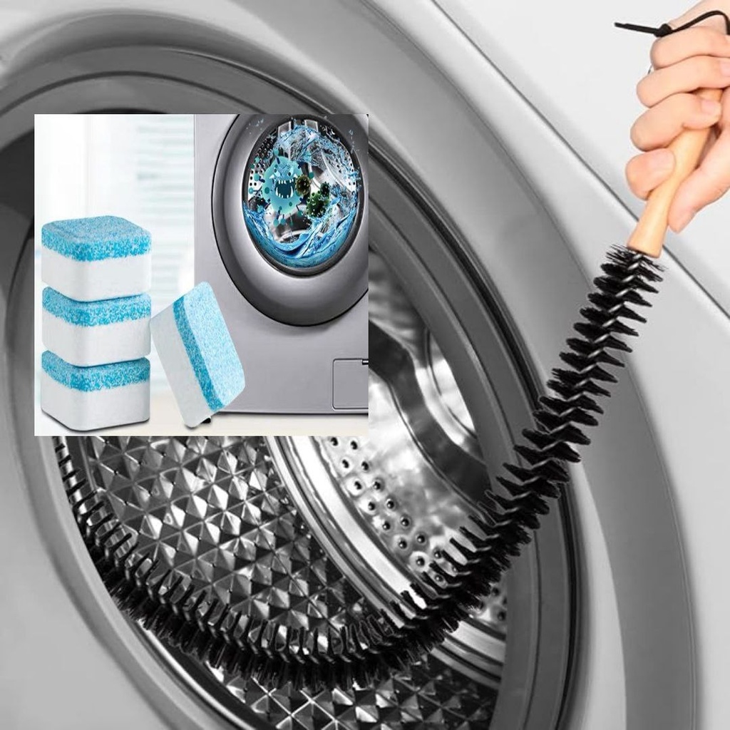 طقم منظف + فرشة غسالة أوتوماتيك لإزالة الرواسب والصدأ وتنظيف الصرف