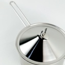 كسرولة استانلس استيل بغطاء ويد لسهولة الحمل  - مقاس 22سم