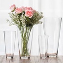 فازة زجاج شفاف بتصميم كوب مقاس 10 * 26 سم