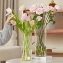 فازة زجاج شفاف بتصميم اسطواني الشكل مقاس 30 * 13 سم