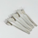 طقم شوك استانليس ستيل للعشاء باللون الفضي 12  قطعة