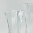 فازة زجاج شفاف مقاس 25 * 12 سم لترتيب الزهور وتغير الديكور