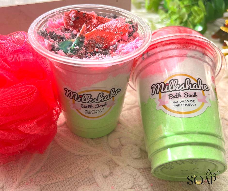 أملاح مقشرة للجسم برائحة ميلك شيك البطيخ الوردي _ 280 جرام