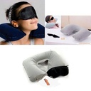 طقم سفر 3 *1 وسادة قابلة للنفخ و قناع للعين وسدادات أذن