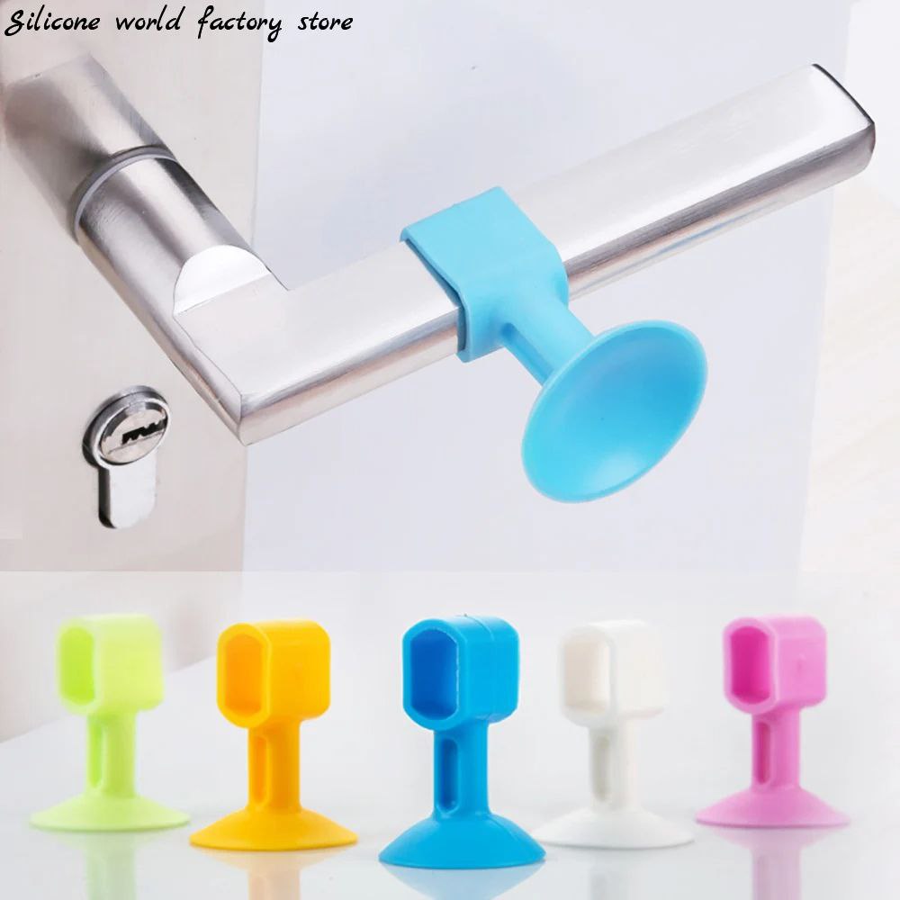 عرض 2 طقم صدادة باب ميني 5 قطع لمنع الأحتكاك والأصطدام بالحائط ومنع الضوضاء وتقشير الدهان