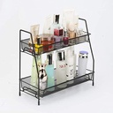 ستاند 2 سلة لتنظيم أدوات المطبخ والحمام من المعدن