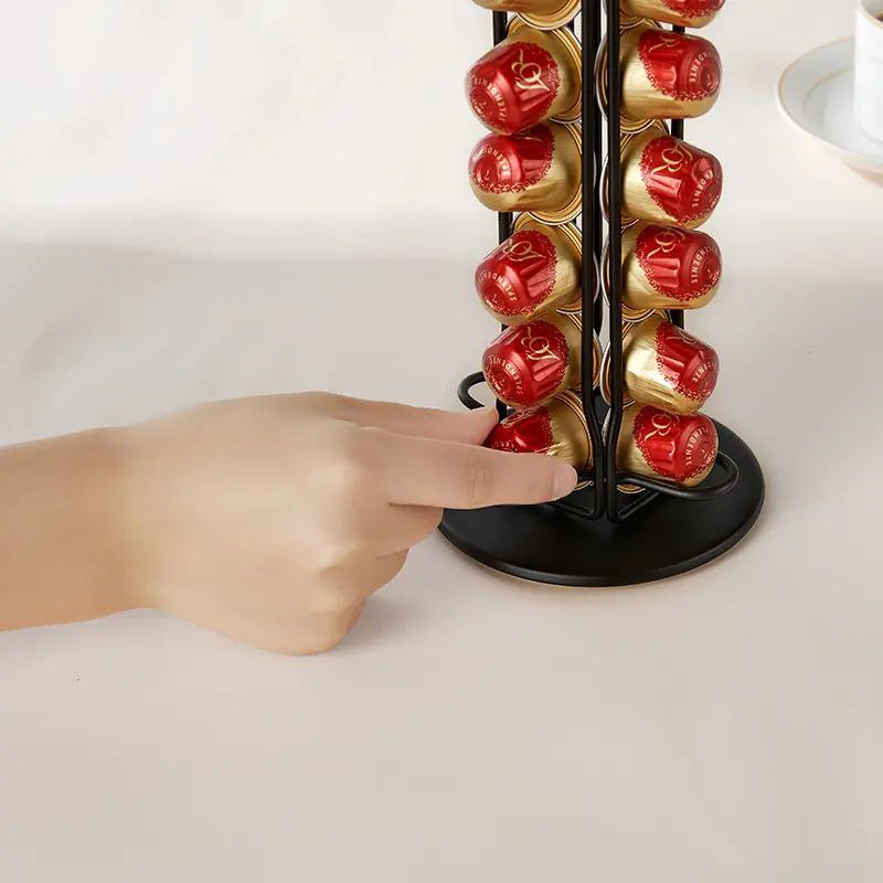 حامل كبسولات قهوة دوار يحمل 40 كبسولة