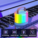 مكبر صوت مضئ بالوان مختلفة مزود بميكروفون