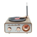 راديو بتصميم جرامافون كلاسيكي قابل للشحن بيو إس بي
