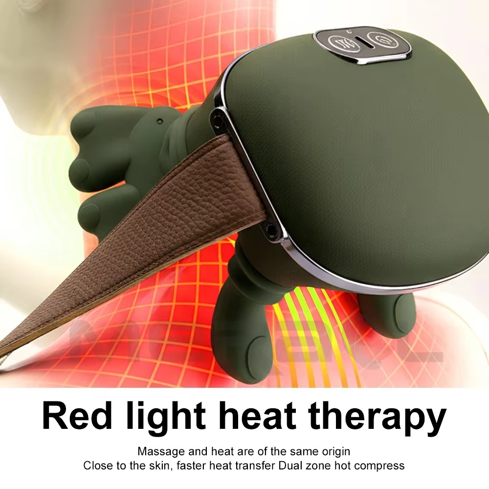 جهاز مساج لتدليك الرقبة بالاشعة الحمراء ب 3 مستويات  قابل للشحن بيو اس بي_ 10وات